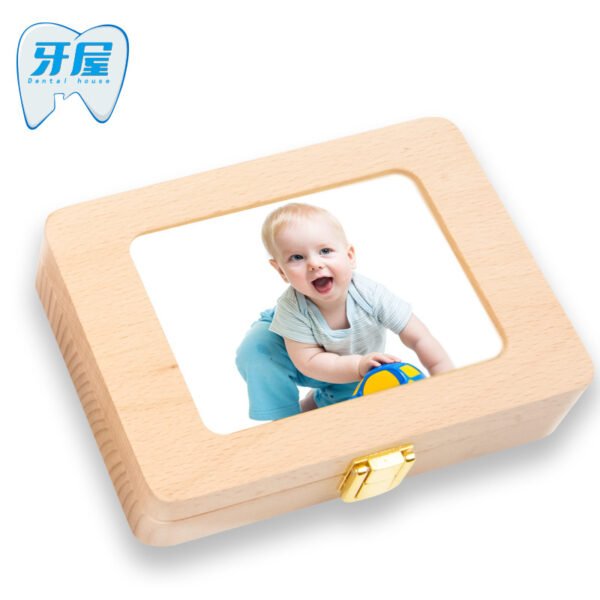 Baby Boy and Girl Lanugo Deciduous Tooth Box - Wooden Storage Box for Lanugo Teeth Preservation - A Special Gift